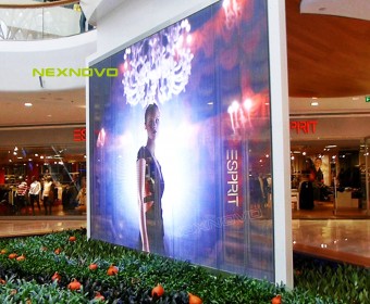 Double-side viewing transparent LED display at Vienna Austria - Nexnovo