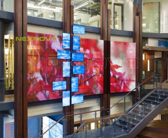 Canada BlueShore Financial HeadQuarter glass media facade transparent LED display project - Nexnovo